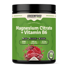 GreenFood Nutrition Performance Magnesium Citrate + Vitamin B6 420g - Malina