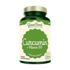 GreenFood Nutrition Curcumin + Vitamín D3 60 kapslí