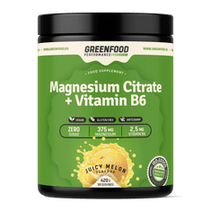 GreenFood Nutrition Performance Magnesium Citrate + Vitamin B6 420g - Meloun