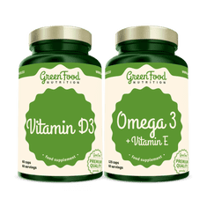 GreenFood Nutrition Omega 3 120 kapslí + Vitamin D3 60 kapslí