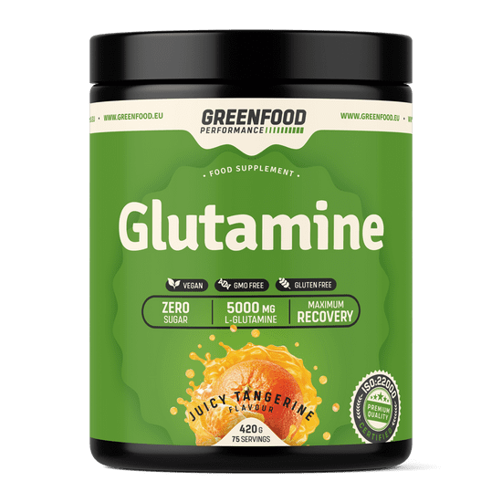 GreenFood Nutrition Performance Glutamine 420g - Mandarinka