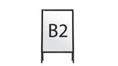 Allboards ,Oboustranná reklamní tabule B2 OWZ v černém hliníkovém rámu,OWZ_P_10