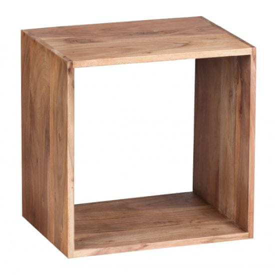 Bruxxi Odkládací stolek Mumbai cube, 43,5 cm, masiv akát
