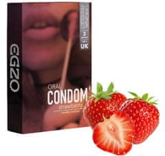 Egzo EGZO STRAWBERRY Kondomy pro ZMRZLINU ORAL SEX