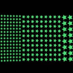 IZMAEL Fosforeskující pěnové Hvězdičky na stěnu-Zelená KP6451