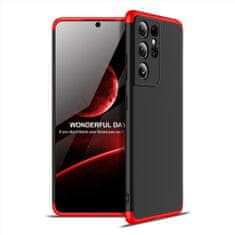 GKK Ochranné pouzdro GKK 360 - Přední a zadní kryt celého mobilu pro Samsung Galaxy S21 Ultra 5G - Červená KP9602