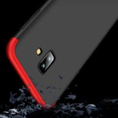 GKK Ochranné pouzdro GKK 360 - Přední a zadní kryt celého mobilu pro Samsung J6 Plus 2018 - Černá/Červená KP10476