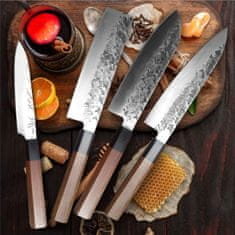 IZMAEL Sada kuchyňských nožů Jamato-4ks/Hnědá KP14043