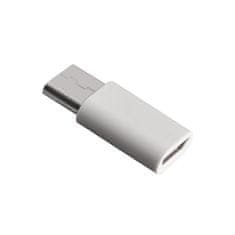 IZMAEL Adaptér Micro USB na USB typu C pro synchronizaci dat - Bílá KP15243