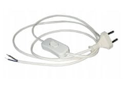 Design Light Elektrický Kabel 2m 2x0,75mm2 s Vypínačem PC1 a Zástrčkou
