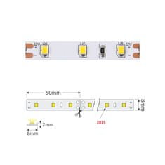 Design Light 5m Pásek LED 12V DC 2835 300 SMD IP20 55W 8mm Teplá Bílá