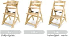 Moby System Dřevěná jídelní židle Moby - System WOODY - přírodní barva dřeva
