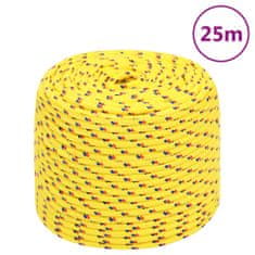 Vidaxl Lodní lano žluté 10 mm 25 m polypropylen