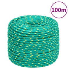 Vidaxl Lodní lano zelené 8 mm 100 m polypropylen