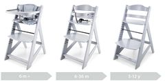 Moby System Dřevěná jídelní židle Moby-System WOODY - šedá barva
