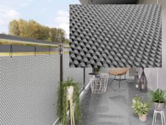 My Best Home Balkonová ratanová zástěna PORI, černá/šedá, výška 90 cm šířka různé rozměry 900 g/m2 MyBestHome Rozměr: 90x400 cm