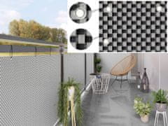 My Best Home Balkonová ratanová zástěna s očky PORI, černá/šedá , výška 100 cm šířka různé rozměry 900 g/m2 MyBestHome Rozměr: 100x700 cm