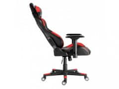 KUPŽIDLE Herní židle RACING ZK-026 — PU kůže, černá / červená, nosnost 130 kg