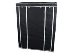 Iso Trade Skládací textilní šatník - černý | 162x125x42cm