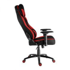 KUPŽIDLE Herní židle IRON XL — látka, černá / červená, nosnost 130 kg