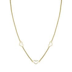 Rosefield Něžný pozlacený náhrdelník se srdíčky Toccombo JNTHG-J535