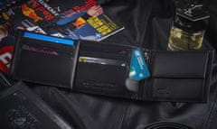 ZAGATTO Černá pánská kožená peněženka, horizontální, ochrana RFID, elegantní a prostorná, peněženka na bankovky, karty, doklady, kapsa na zip, 12,5x9,2x2 cm, ZG-N992-F12