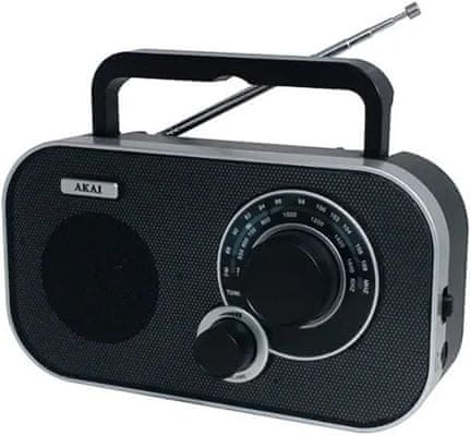 moderní radiopřijímač fm APR-5112 akai sluchátkový výstup skvělý zvuk