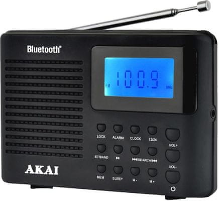 moderní radiopřijímač fm Přenosný radiopřijímač akai APR-400 sluchátkový výstup skvělý zvuk