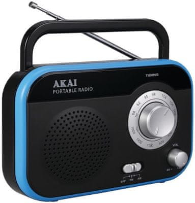 moderní radiopřijímač fm akai PR003A-410 sluchátkový výstup skvělý zvuk