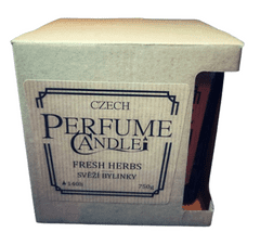Czech Perfume Candle Vonná svíčka s dřevěným víčkem Svěží bylinky 750 g