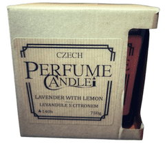 Czech Perfume Candle Vonná svíčka s dřevěným víčkem Levandule s citronem 750 g 