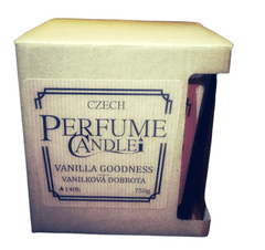 Czech Perfume Candle Vonná svíčka s dřevěným víčkem Vanilková dobrota 750 g 