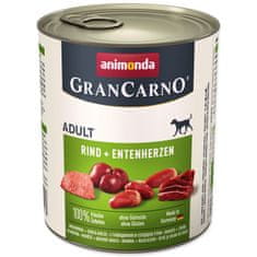 Animonda Konzerva Gran Carno hovězí + kachní srdce 800 g