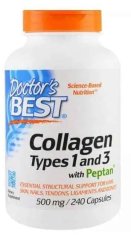 Doctor’s Best Kolagen typu 1 a 3 s vitaminem C 500Mg 240 kapslí od doktora