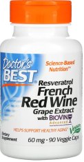 Doctor’s Best Doktorův nejlepší extrakt z francouzského červeného vína s Biovinem 90 Vcaps