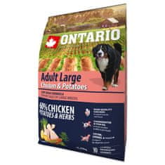 Ontario Dog Adult Large Chicken & Potatoes & Herbs 2,25 kg