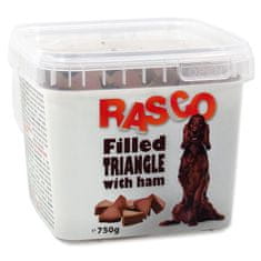RASCO Pochoutka Dog plněné trojúhelníčky se šunkou 750 g