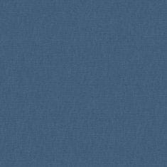 Vidaxl Dětská postýlka s matrací námořnická modrá lněná tkanina