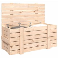 Greatstore Úložný box 91 x 40,5 x 42 cm masivní borové dřevo
