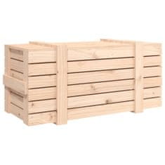 Greatstore Úložný box 91 x 40,5 x 42 cm masivní borové dřevo