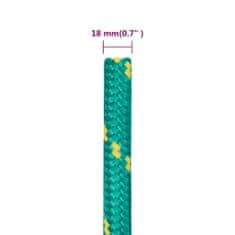 Vidaxl Lodní lano zelené 18 mm 100 m polypropylen