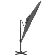 Vidaxl Konzolový slunečník s dvojitou stříškou antracitový 400x300 cm