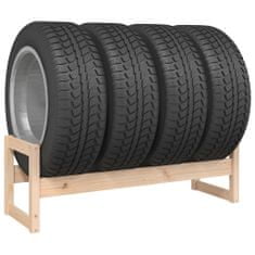 shumee Stojan na pneumatiky 120 x 40 x 40 cm masivní borové dřevo