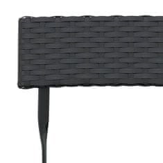 Greatstore Skládací bistro židle 2 ks černé polyratan a ocel