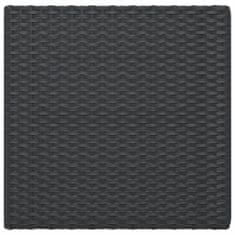 Greatstore Skládací bistro stůl černý 55 x 54 x 71 cm polyratan