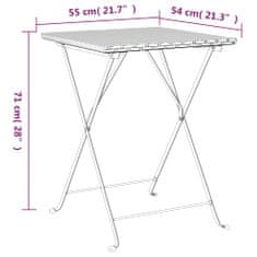 Vidaxl Skládací bistro stůl hnědý 55 x 54 x 71 cm polyratan