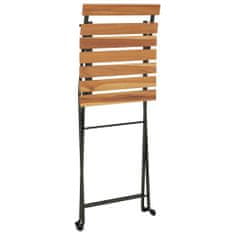Petromila Skládací bistro židle 8 ks masivní teakové dřevo a ocel