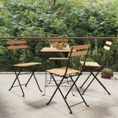 Petromila Skládací bistro židle 4 ks masivní teakové dřevo a ocel