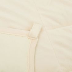shumee Zátěžová deka světle krémová 150 x 200 cm 7 kg textil