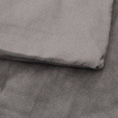 Greatstore Zátěžová deka s povlečením šedá 200 x 200 cm 13 kg textil